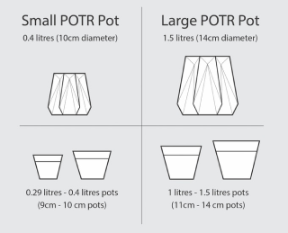 Small POTR POT and large POTR POT